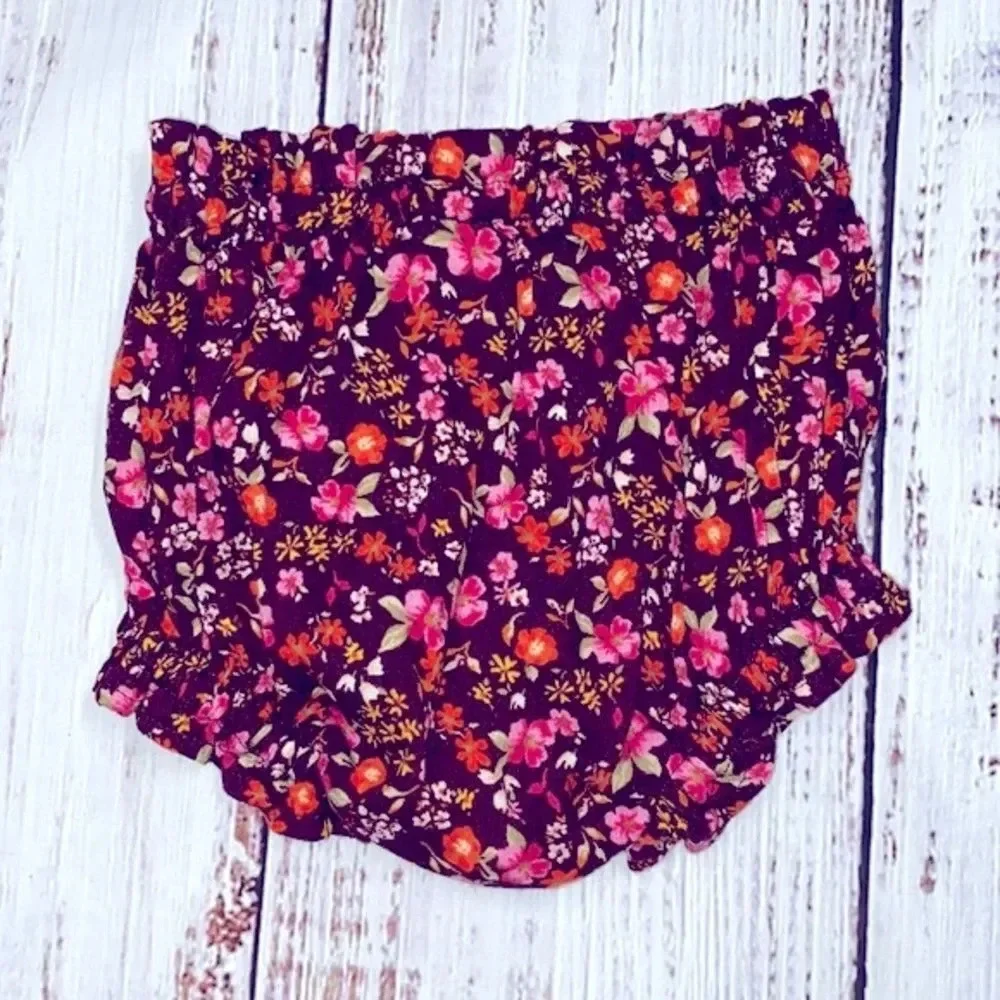 Old Navy floral bloomer shorts size 0-3 months
